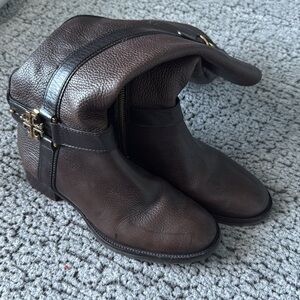 Tory Burch Brown Leather Knee Boots
